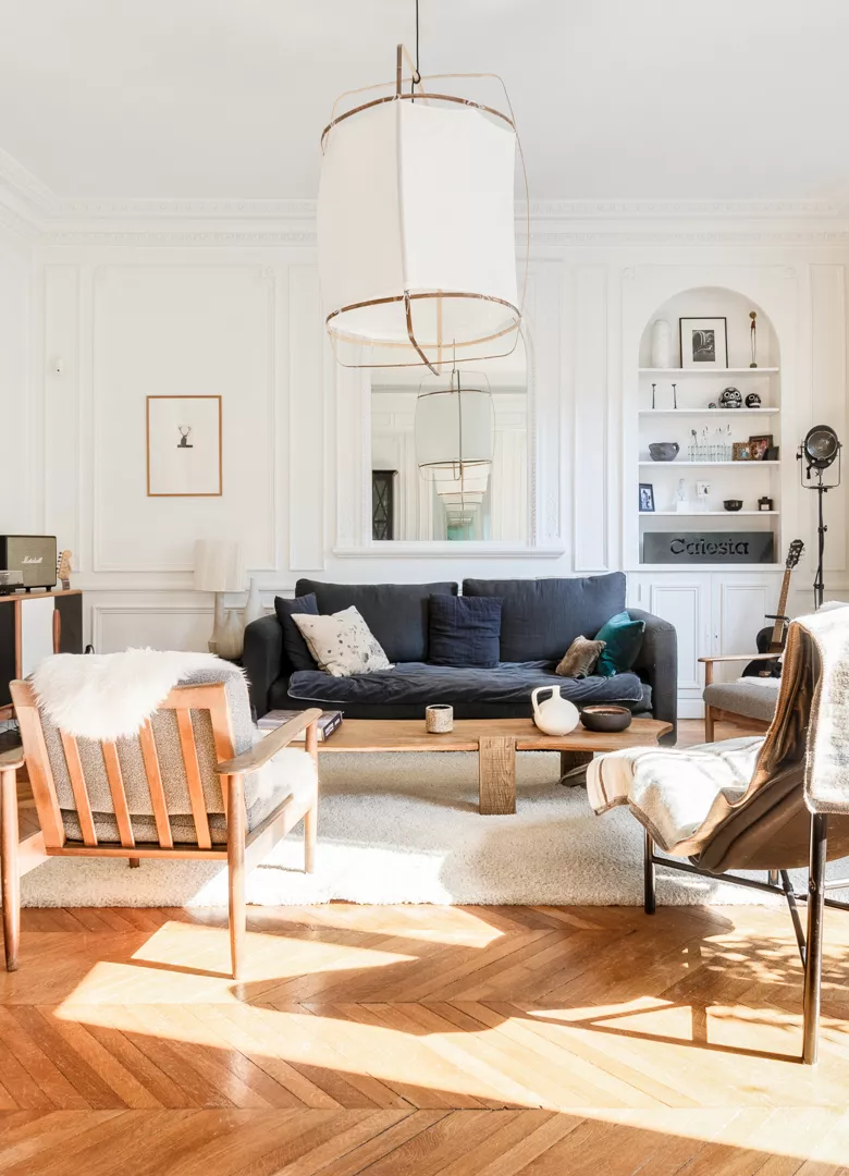 Intérieur d'un appartement haussmannien de luxe