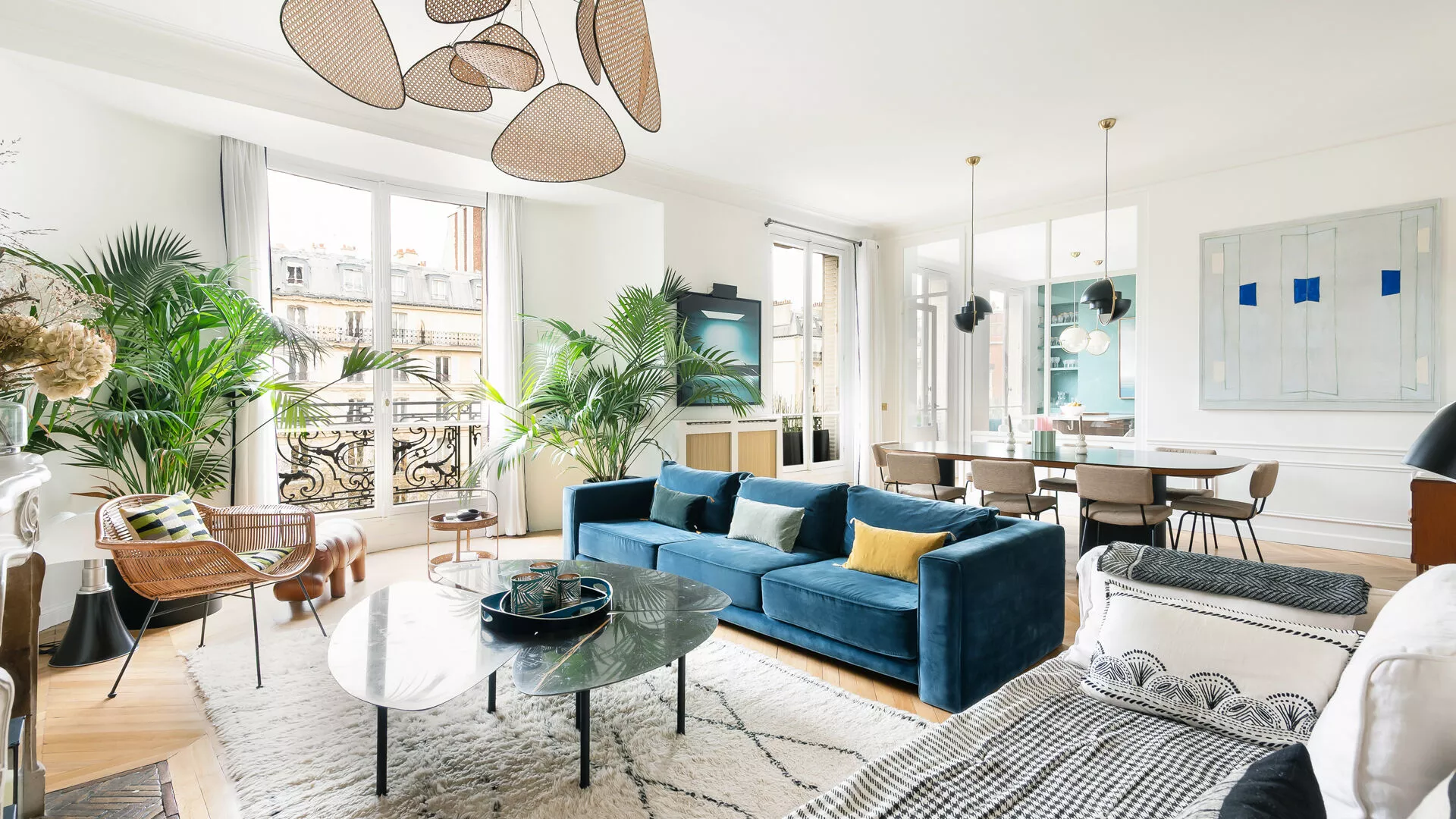 Appartement de luxe décoré par un décorateur d'intérieur à Paris