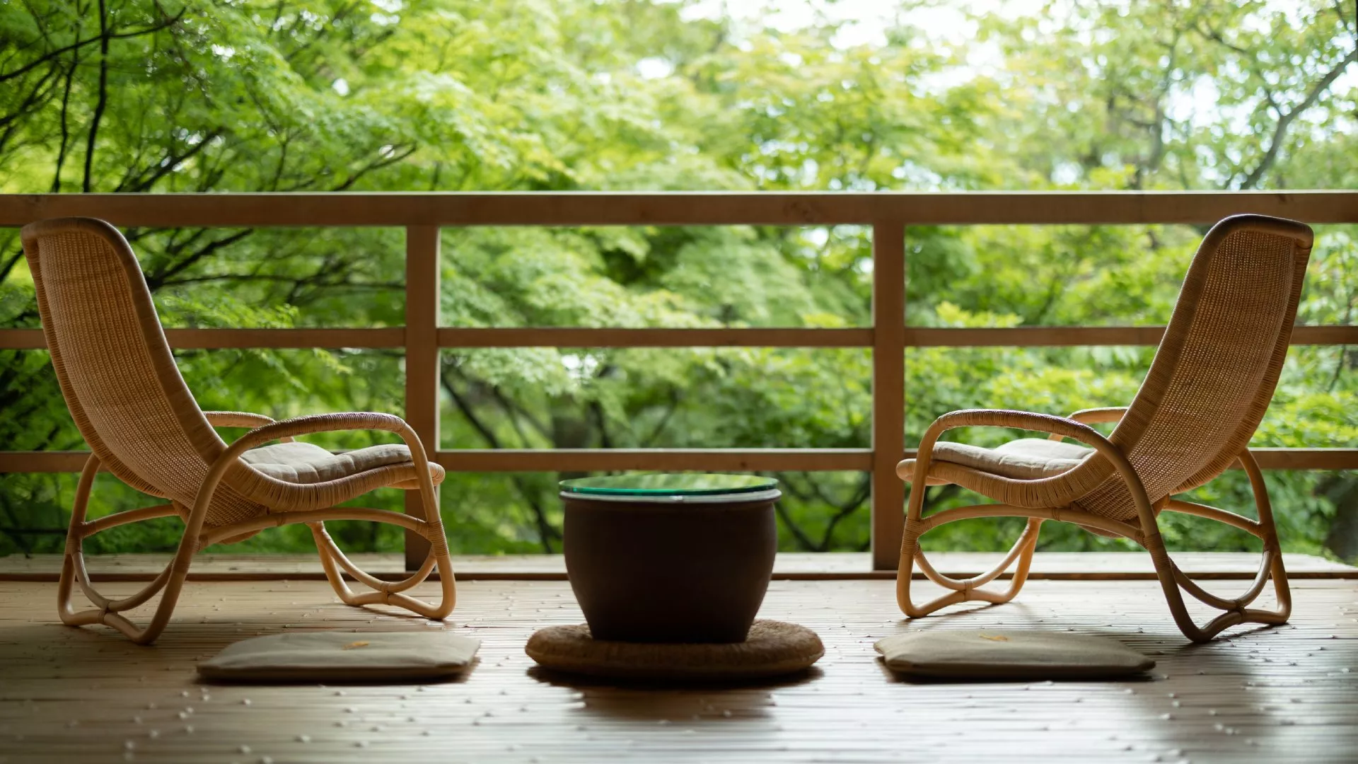 View from the balcony of the Beniya Mukayu Hotel