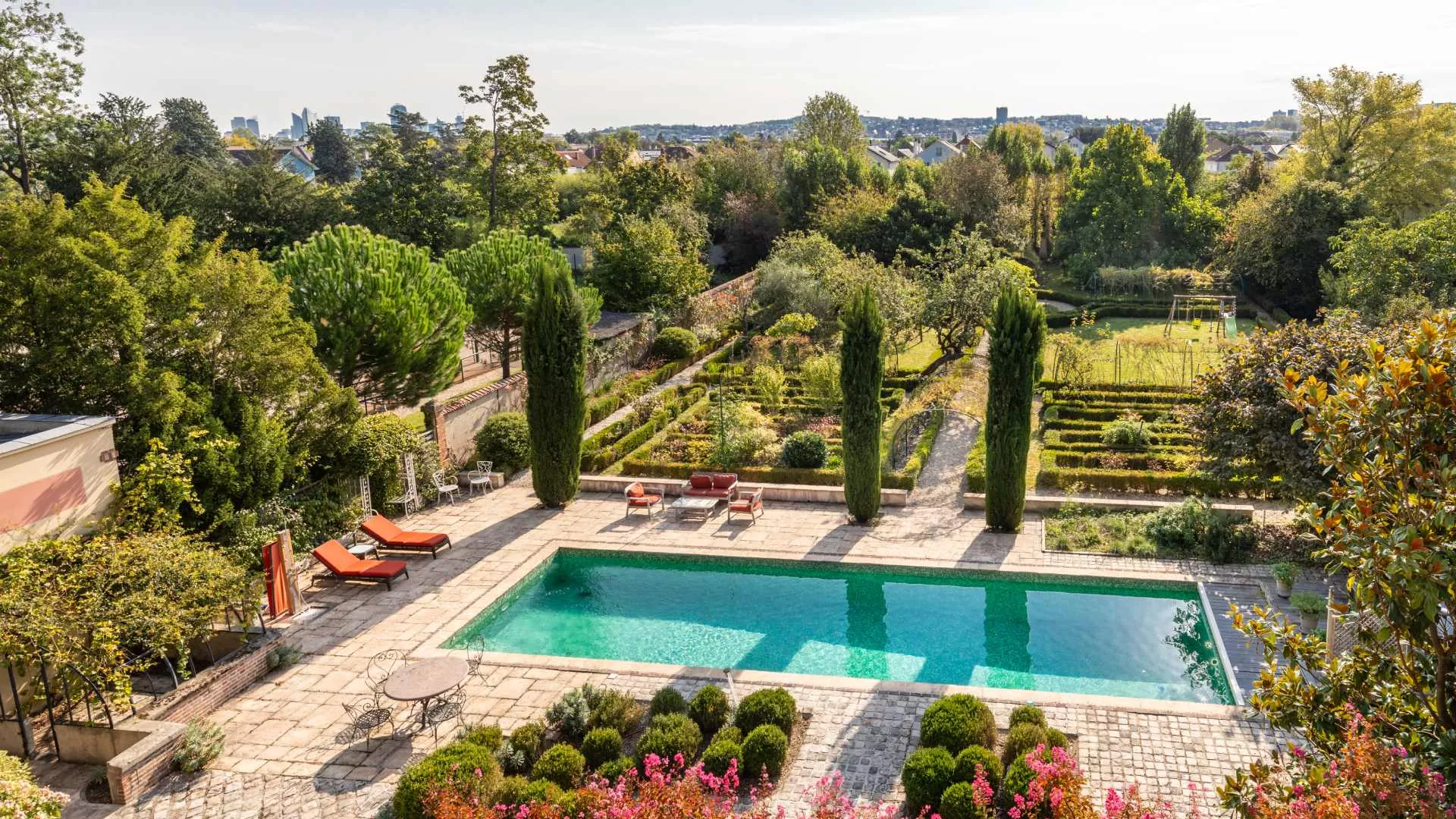 Photo of the garden of the Villa Colonna Romano