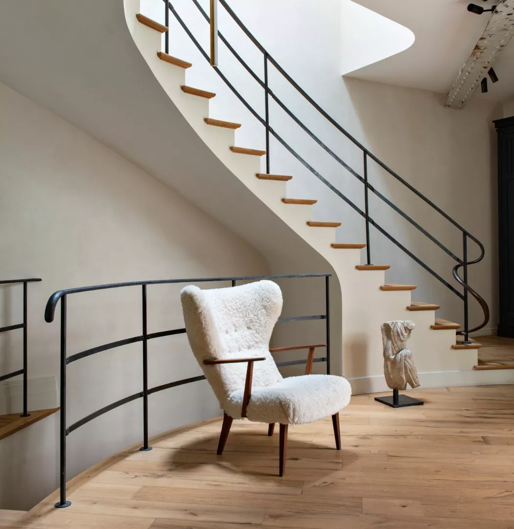 Photo de l'escalier dans la maison de Julie de Libran