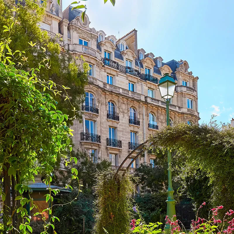 Façade of a luxury building for sale